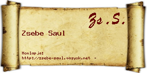 Zsebe Saul névjegykártya